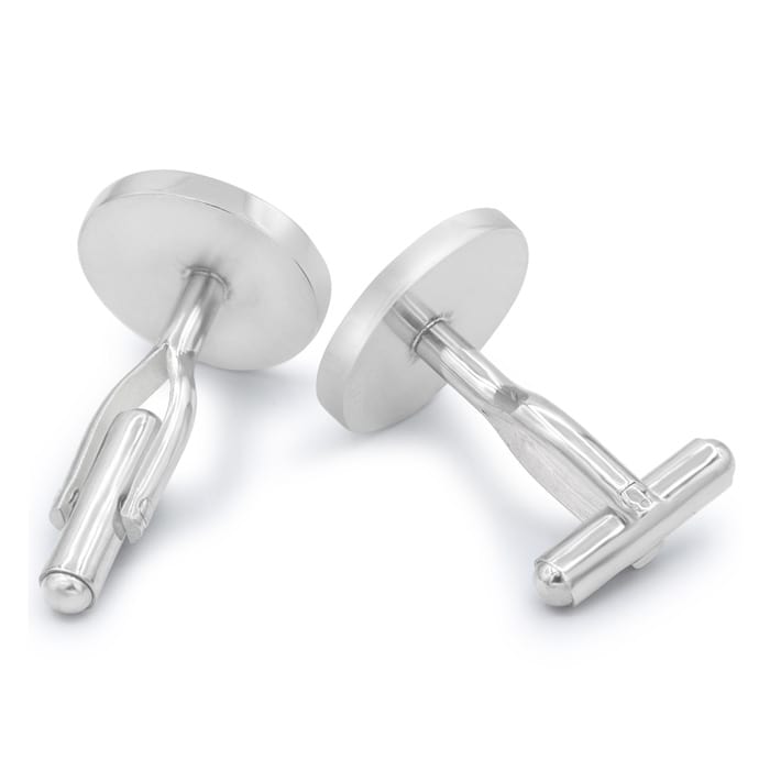 Octavius Stainless Steel and Mahogany Gothic Cross Cufflinks