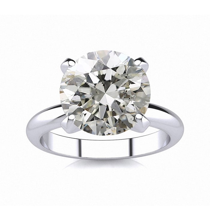 3 Carat Diamond Solitaire Engagement Ring In 14k White Gold Superjeweler