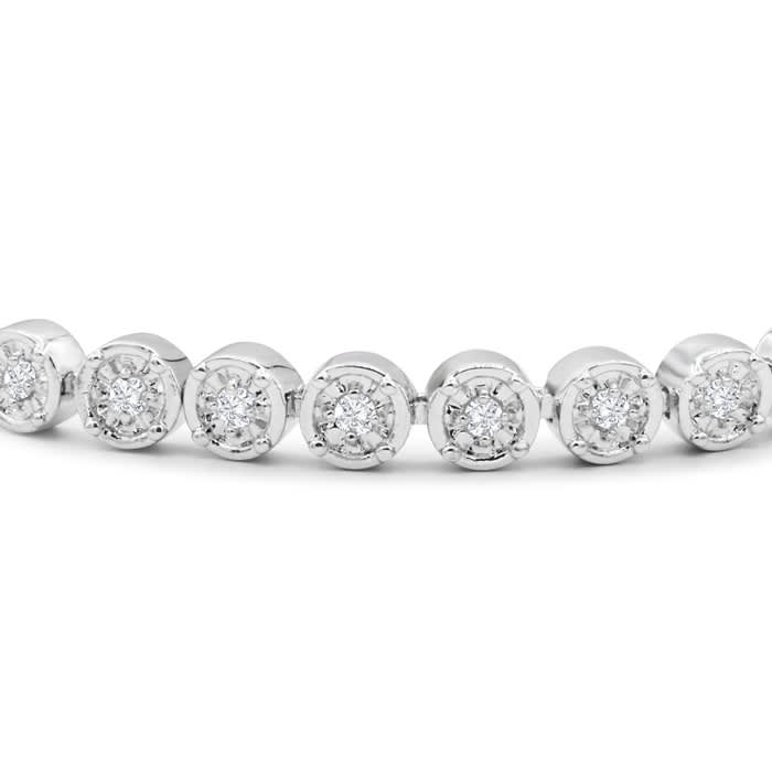 1 Carat Miracle Set Diamond Bracelet, 7 Inches. Incredibly Popular.  5 Star Reviewed!