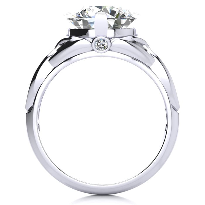 4 Carat Celtic Love Knot Diamond Engagement Ring In 14K White Gold