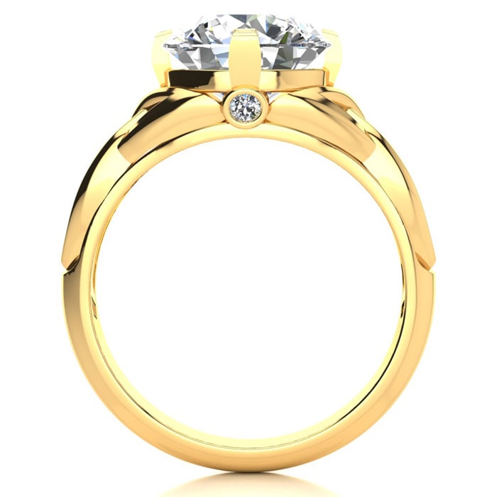 4 Carat Celtic Love Knot Diamond Engagement Ring In 14K Yellow Gold