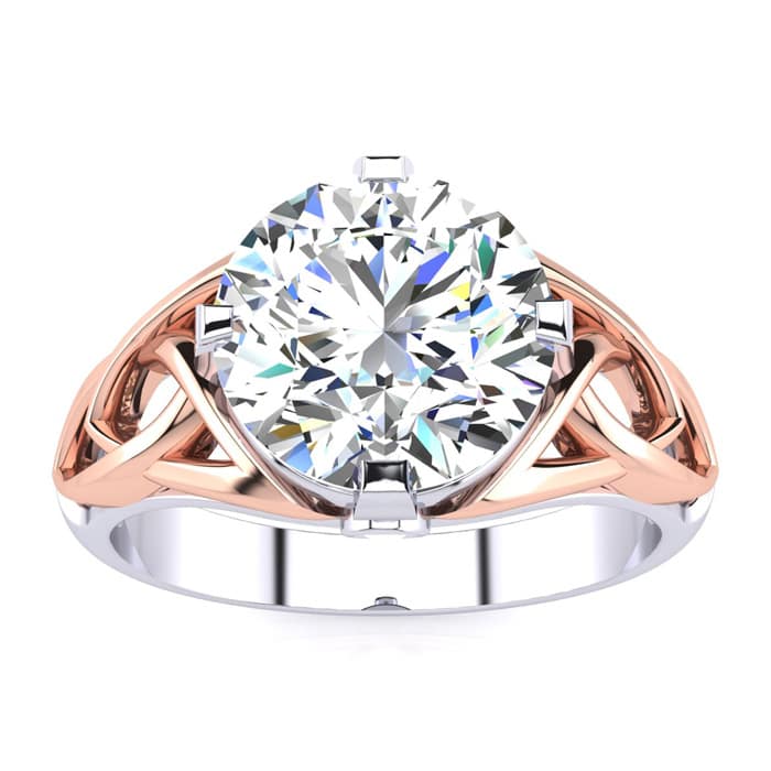 Celtic Ring 4 Carat Celtic Love Knot Diamond Engagement Ring In