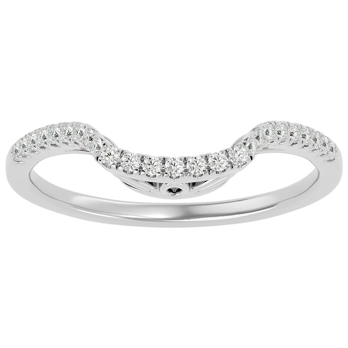 1/4 Carat Diamond Wedding Band In 14 Karat White Gold