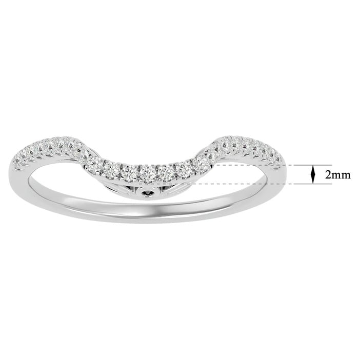 1/4 Carat Diamond Wedding Band In 14 Karat White Gold