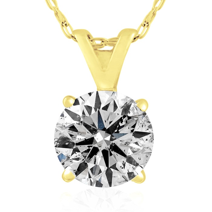 1CT DIAMOND Very Special Sale! 1ct Diamond Pendant in 14k Yellow Gold. UNHEARD OF PRICE!
