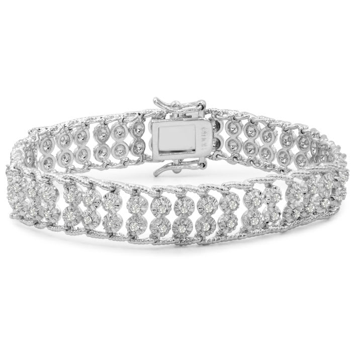 2 row diamond bracelet sale