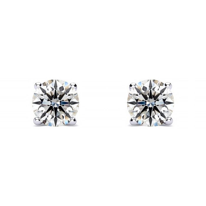 0.28 Carat Colorless Diamond Earrings In 14 Karat White Gold