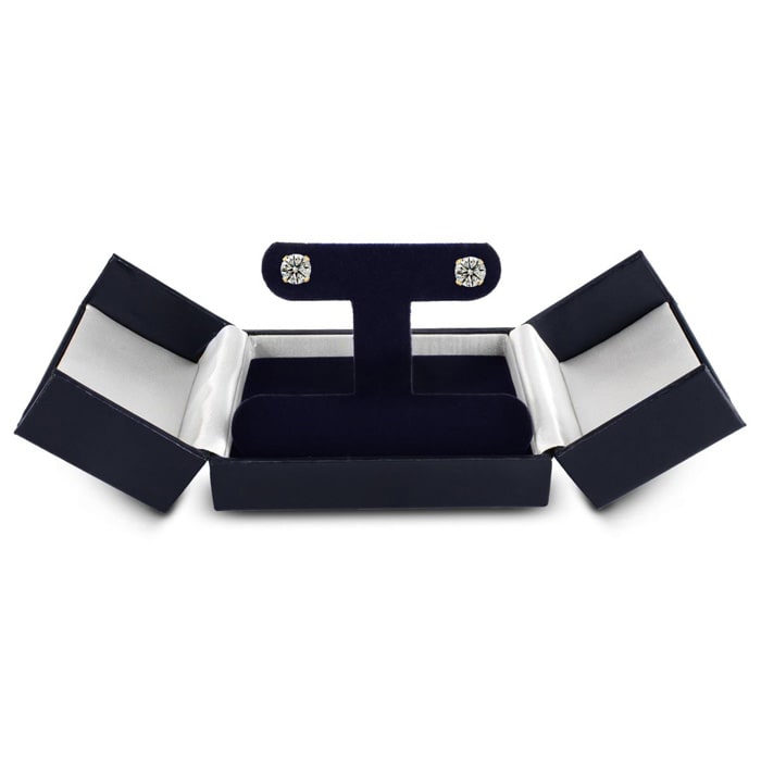 1 Carat Diamond Stud Earrings In 14 Karat Yellow Gold