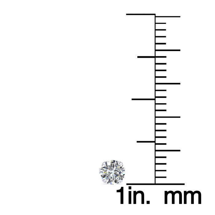 1/3 Carat Diamond Stud Earrings In 14 Karat White Gold