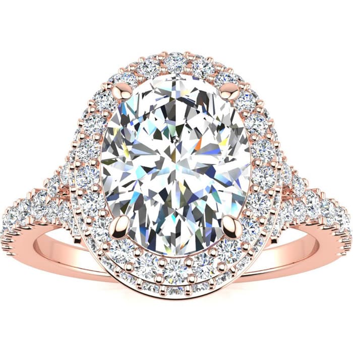 2 carat sales oval halo