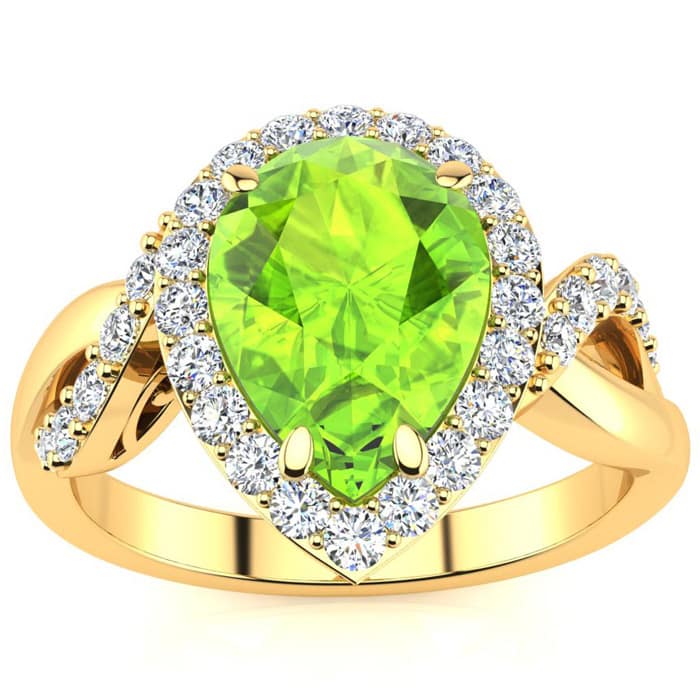 Pear shaped 2024 peridot ring