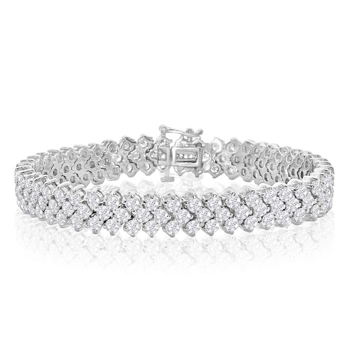 Three row diamond hot sale bracelet