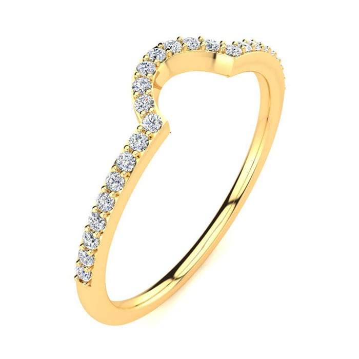 1/5 Carat Diamond Matching Wedding Band, Matches JWL42806, Yellow Gold