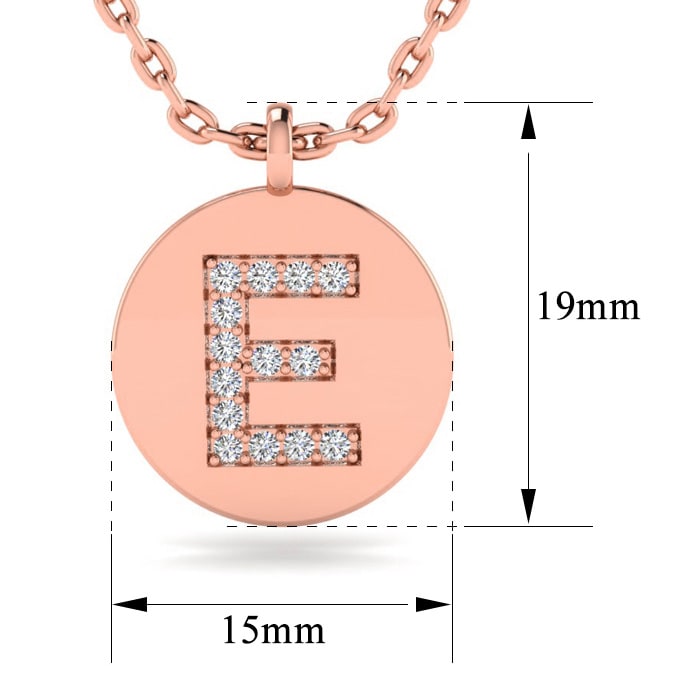 Letter e necklace rose gold new arrivals