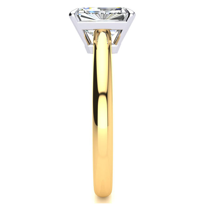 1 1/2 Carat Emerald Cut Diamond Solitaire Ring In 14K Yellow Gold