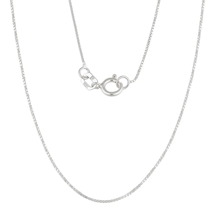1/3 Carat Bezel Set Diamond Solitaire Necklace in 14K White Gold, 18 Inches