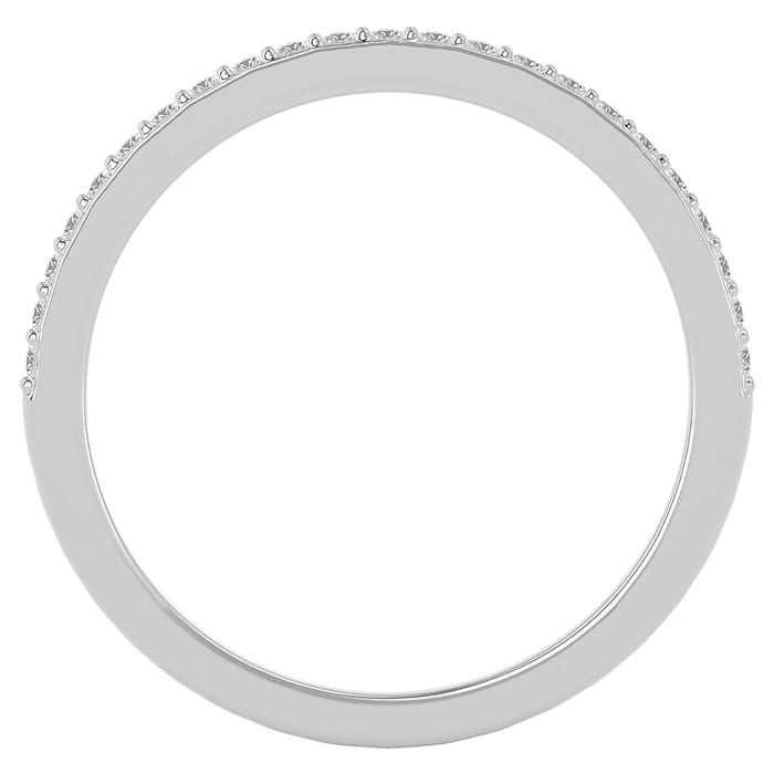 1/4 Carat Diamond Wedding Band In 14 Karat White Gold