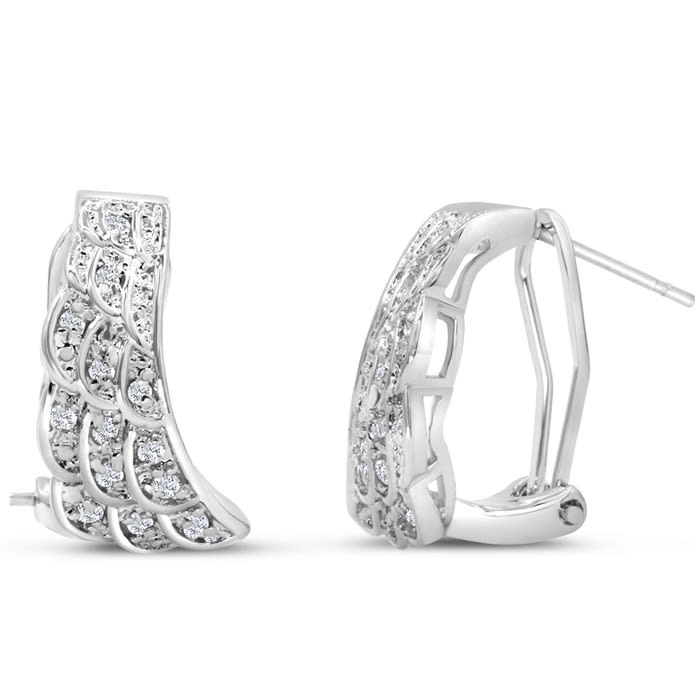 Diamond angel wing earrings 2025