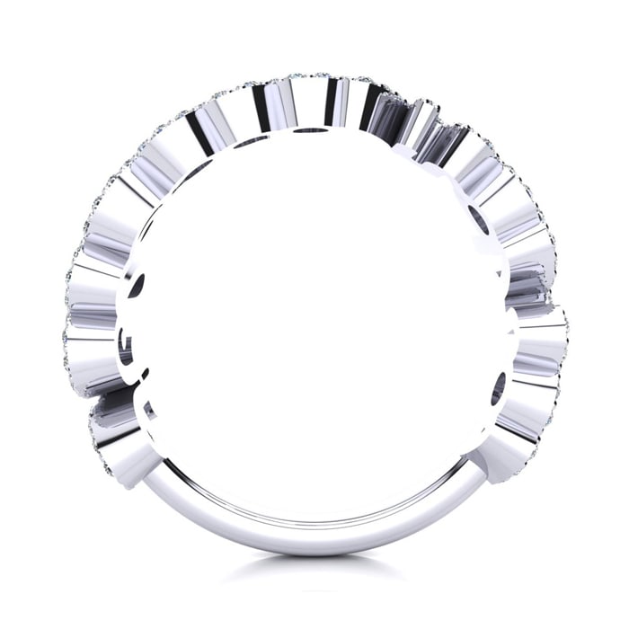 Personalized Diamond Name Ring In 14K White Gold - 9 Letters, 0.60cttw