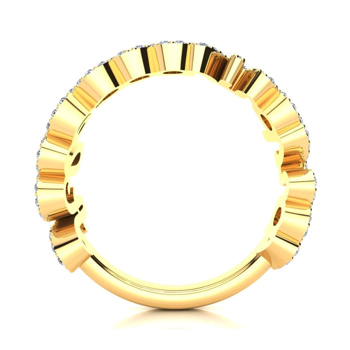 Personalized Diamond Name Ring In 14K Yellow Gold - 9 Letters, 0.60cttw