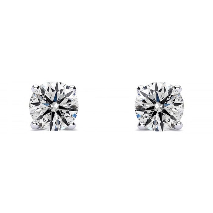0.28 Carat Colorless Diamond Earrings In 14 Karat White Gold Long Post Earrings