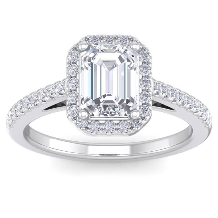 Emerald cut diamond ring 2 carat discount