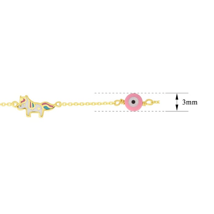 Gold unicorn bracelet best sale