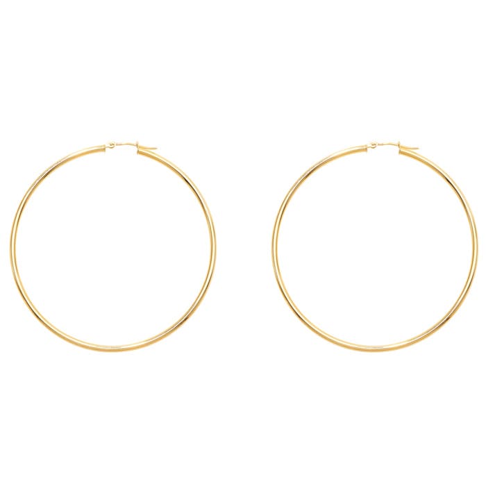 2 gold hoop earrings discount