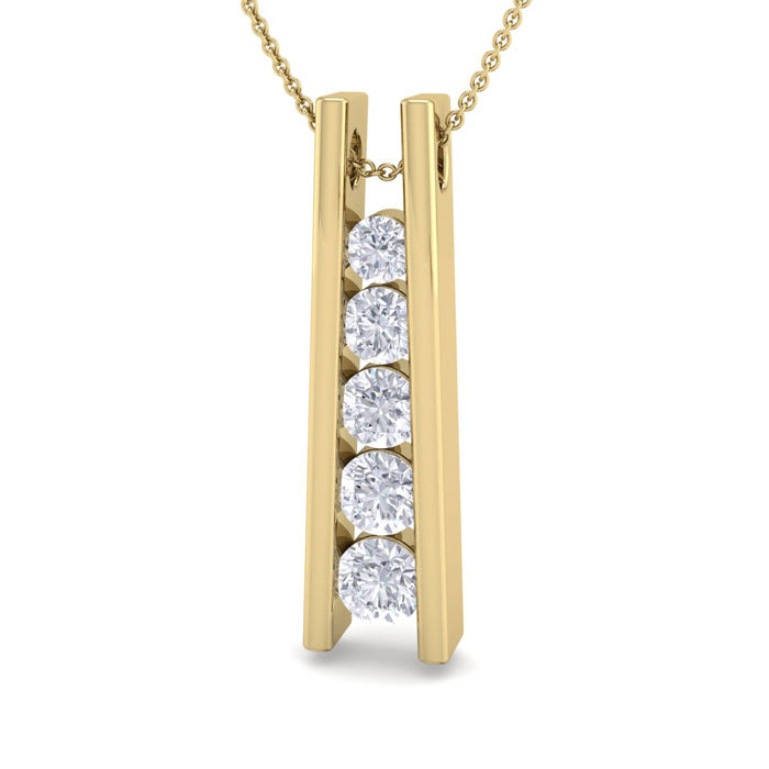 Diamond discount ladder pendant