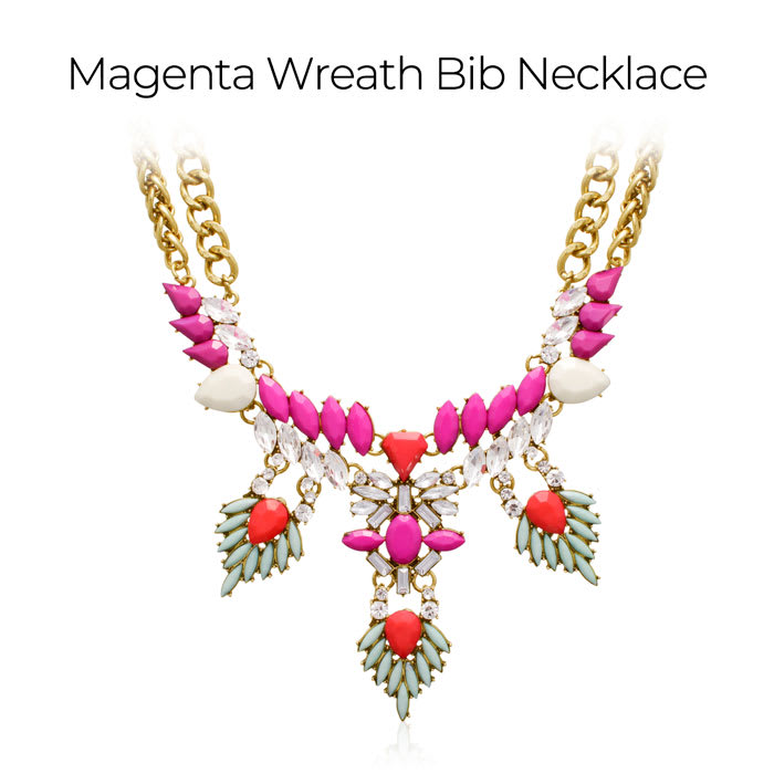 Statement Jewelry Gift Set Featuring 7 Pieces of Fashion Necklaces, Earrings and Bracelets