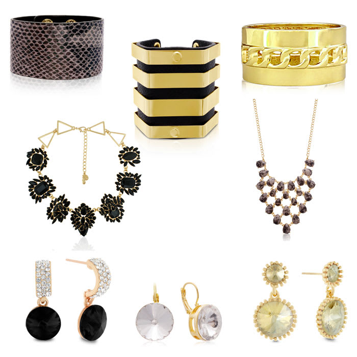 Statement Jewelry Gift Set Featuring 8 Pieces of Fashion Necklaces, Earrings and Bracelets