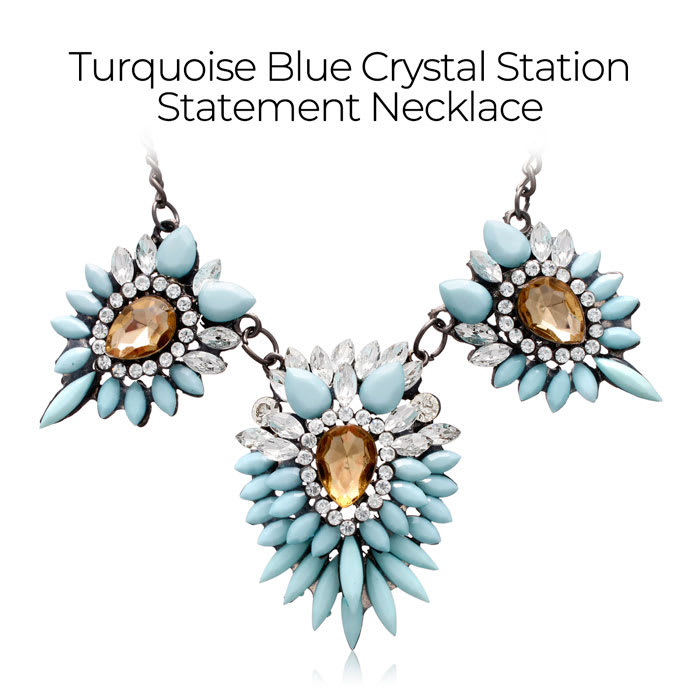 Statement Jewelry Gift Set Featuring 8 Pieces of Fashion Necklaces, Earrings and Bracelets