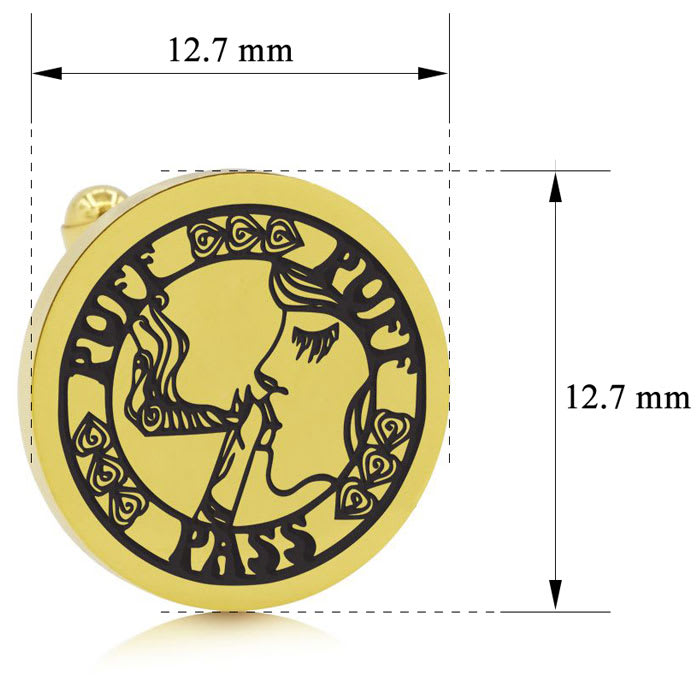 Octavius Puff Puff Pass Cufflinks, Yellow Gold