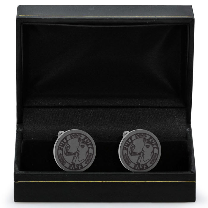 Octavius Puff Puff Pass Cufflinks, Gunmetal