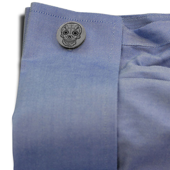 Octavius Skull and Cross Cufflinks, Gunmetal