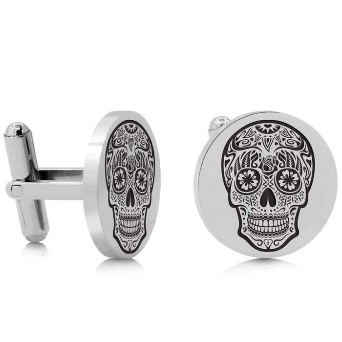 Octavius Skull Cufflinks, Silver