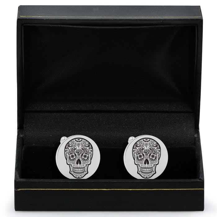 Octavius Skull Cufflinks, Silver
