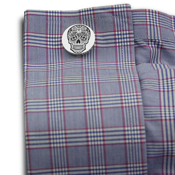 Octavius Skull Cufflinks, Silver