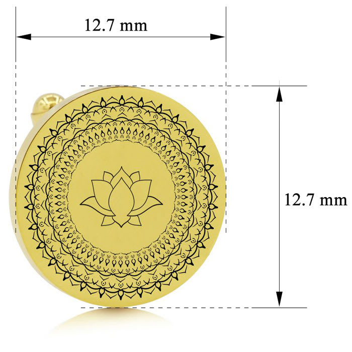 Octavius Chakra Cufflinks, Yellow Gold