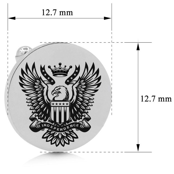 Octavius Bald Eagle Cufflinks, Silver