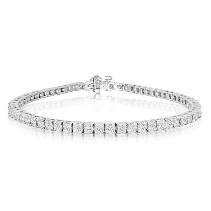14 karat white sale gold mens bracelet
