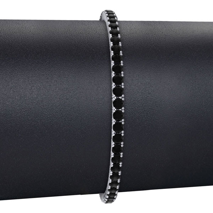 4 3/4 Carat Mens Black Diamond Bracelet In 14 Karat White Gold
, 8 1/2 Inches