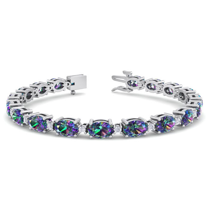Mystic Topaz Bracelet | November Birthstone 8 1/2 Carat Oval