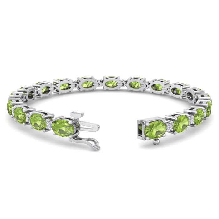 Peridot bracelet white gold top
