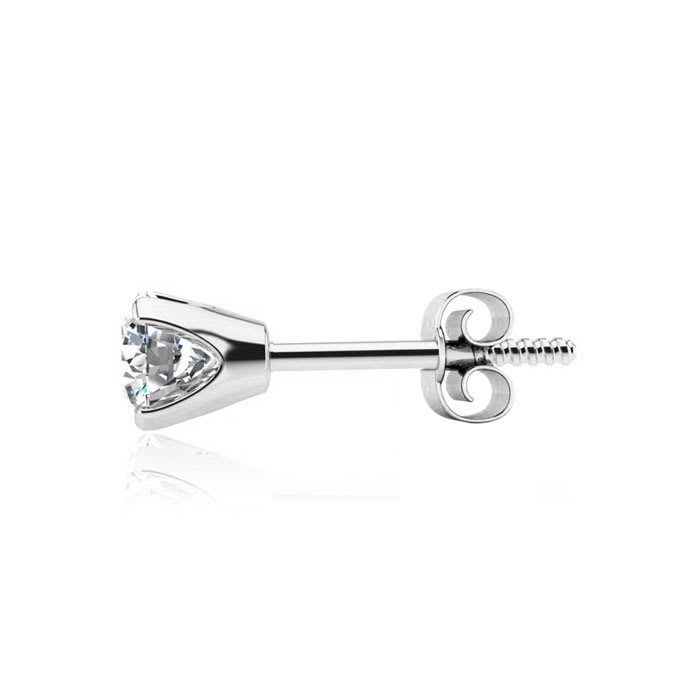 1.30 Carat Colorless Diamond Stud Earrings In 14 Karat White Gold. Incredible Blowout Price! Limited Quantity!