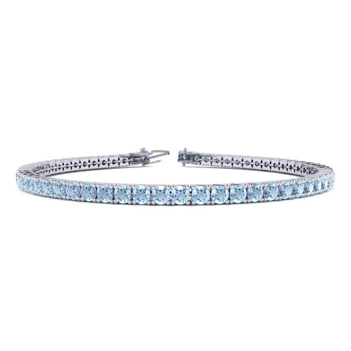 Aquamarine and diamond bracelet discount