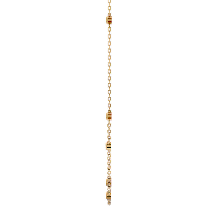 14 Karat Yellow Gold 1/2 Carat Diamonds By The Yard Necklace, 16-18 Inches