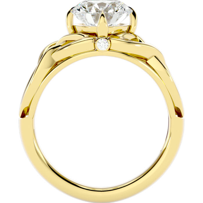 2 Carat Celtic Love Knot Diamond Engagement Ring In 14 Karat Yellow Gold