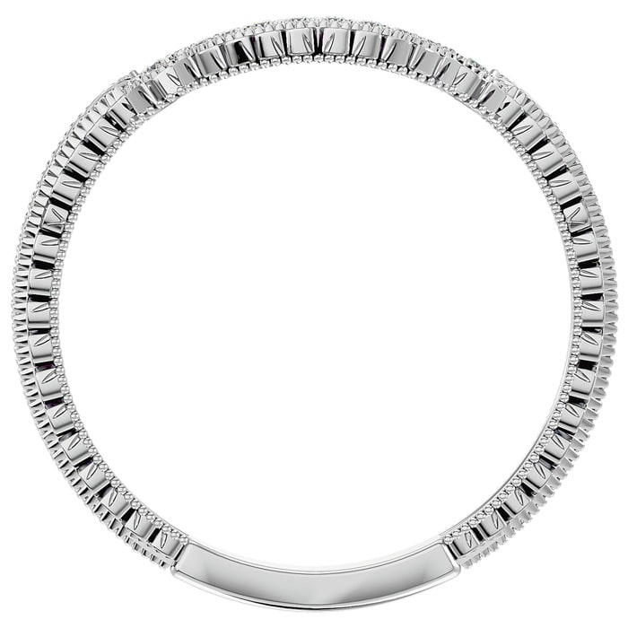 1/10 Carat Matching Diamond Band In 10 Karat White Gold