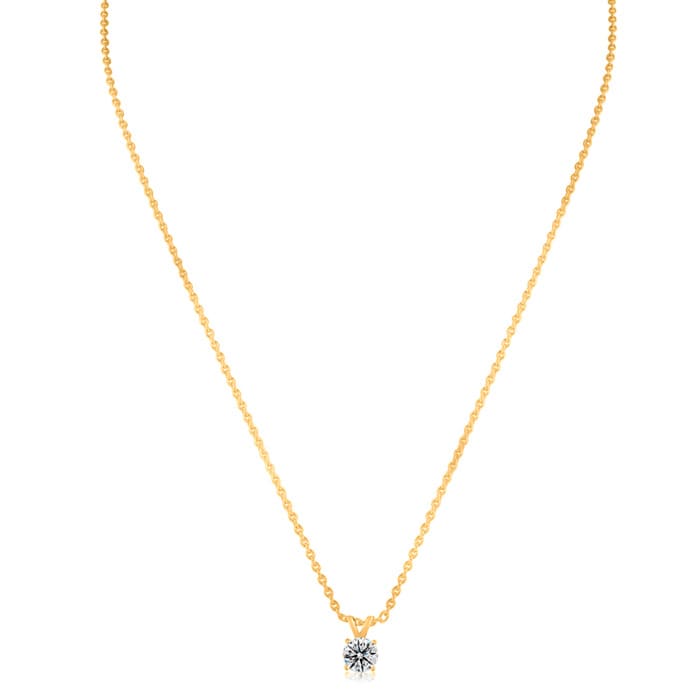 Nearly 1/2ct Colorless Diamond Solitaire Pendant in 14k Yellow Gold. Fantastic Value!
